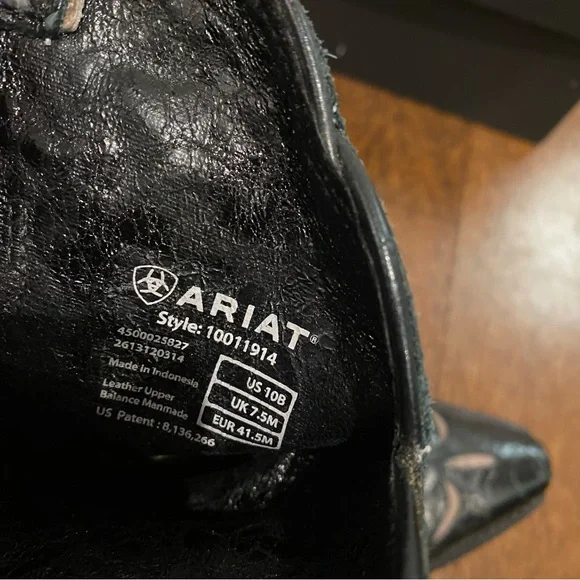 Ariat Black Women’s Dahlia Cowboy Western Boots Size 10 - Picture 4 of 10